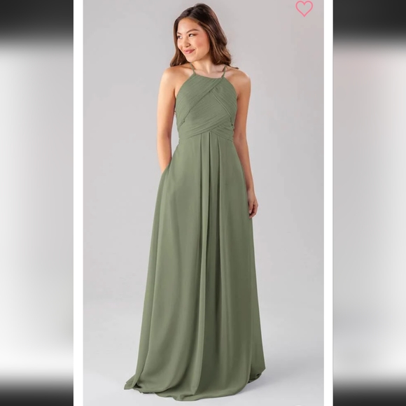Kennedy Blue Milly bridesmaid dress in Moss color - Picture 1 of 8